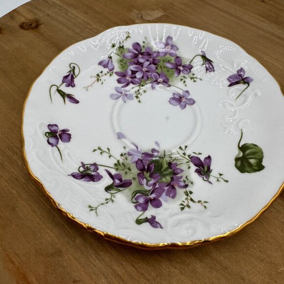 Vintage Hammersley "Victorian Violets" English Tea Cup Saucer - Picture 3 of 7